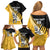 Custom New Zealand Wellington Cricket Family Matching Off Shoulder Short Dress and Hawaiian Shirt With Maori Pattern