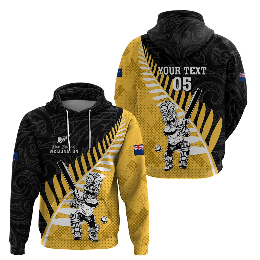 Custom New Zealand Wellington Cricket Hoodie With Maori Pattern