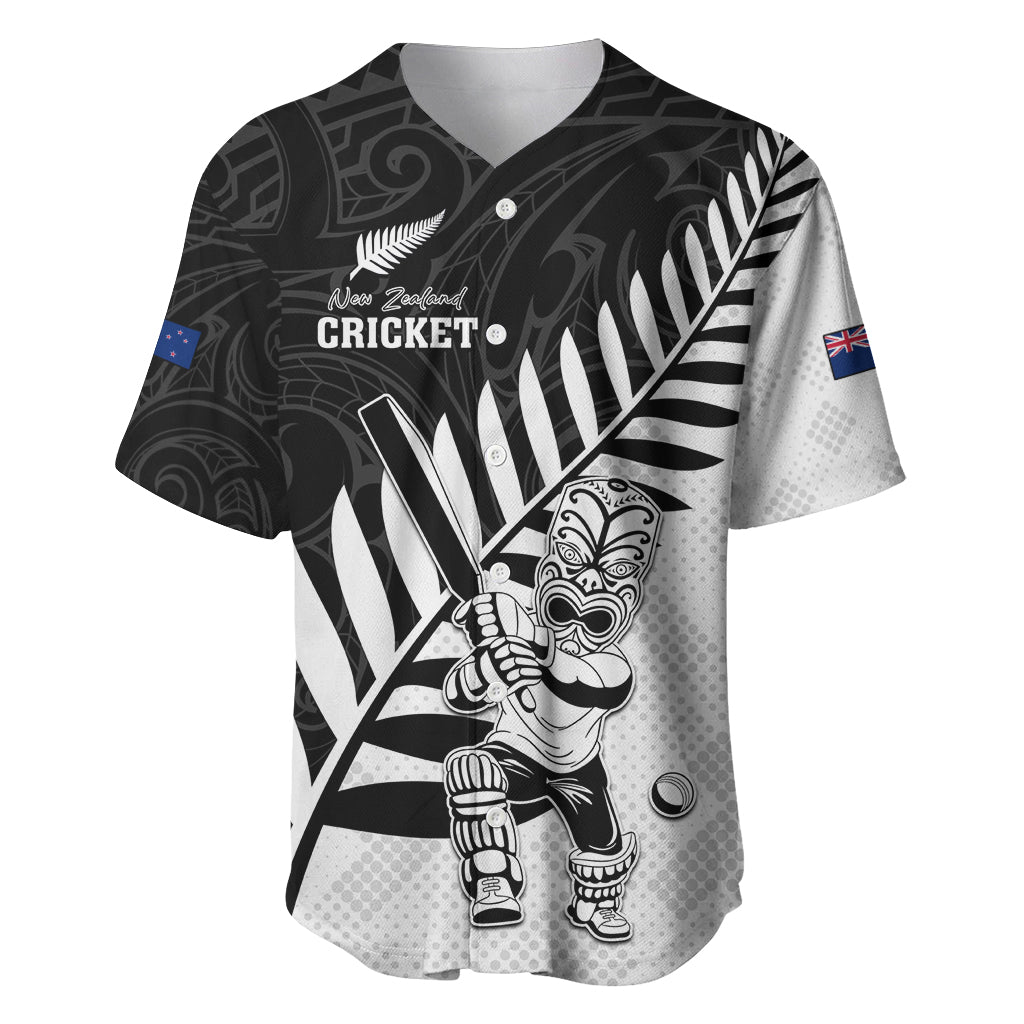 Custom New Zealand Cricket Baseball Jersey With Maori Pattern