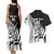 Custom New Zealand Cricket Couples Matching Tank Maxi Dress and Hawaiian Shirt With Maori Pattern