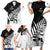 Custom New Zealand Cricket Family Matching Short Sleeve Bodycon Dress and Hawaiian Shirt With Maori Pattern