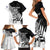 Custom New Zealand Cricket Family Matching Short Sleeve Bodycon Dress and Hawaiian Shirt With Maori Pattern