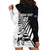 Custom New Zealand Cricket Hoodie Dress With Maori Pattern