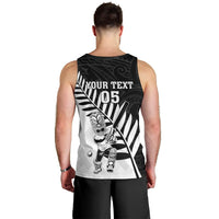 Custom New Zealand Cricket Men Tank Top With Maori Pattern LT05 - Polynesian Pride