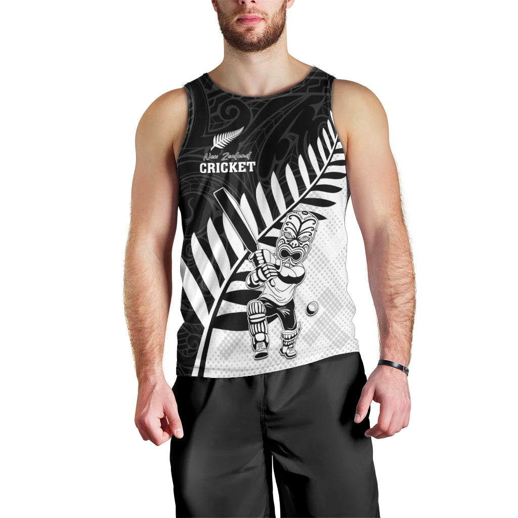 Custom New Zealand Cricket Men Tank Top With Maori Pattern LT05 - Polynesian Pride