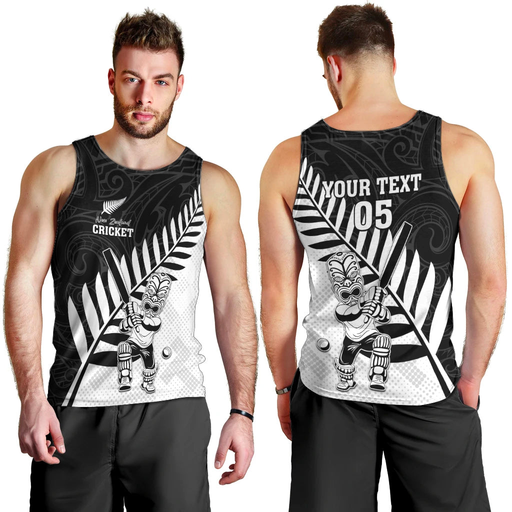 Custom New Zealand Cricket Men Tank Top With Maori Pattern LT05 - Polynesian Pride