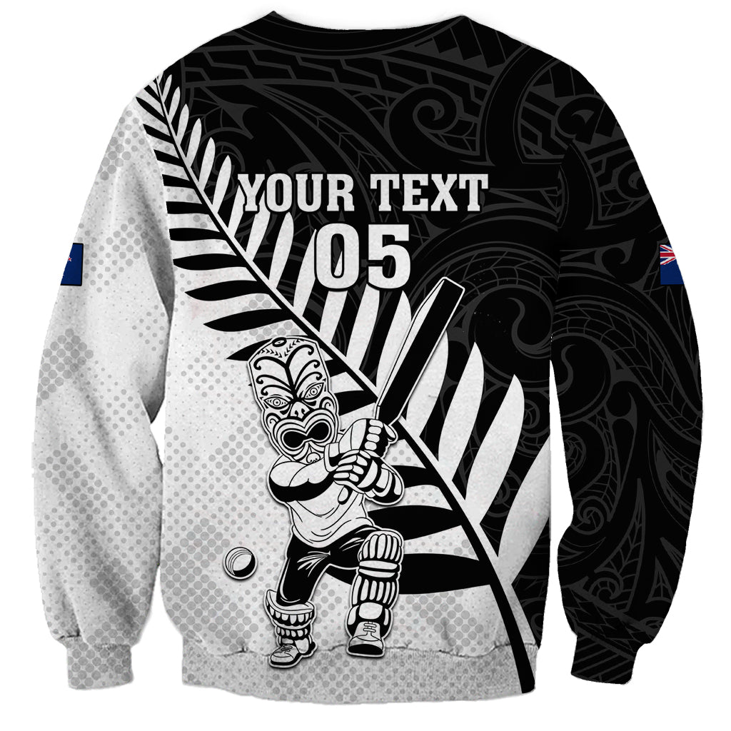 Custom New Zealand Cricket Sweatshirt With Maori Pattern LT05 - Polynesian Pride
