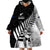 Custom New Zealand Cricket Wearable Blanket Hoodie With Maori Pattern