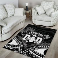 Happy Father's Day Area Rug I Love You Dad Polynesian Style LT05 - Polynesian Pride