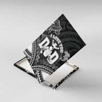 Happy Father's Day Canvas Wall Art I Love You Dad Polynesian Style LT05 With Frame Black - Polynesian Pride