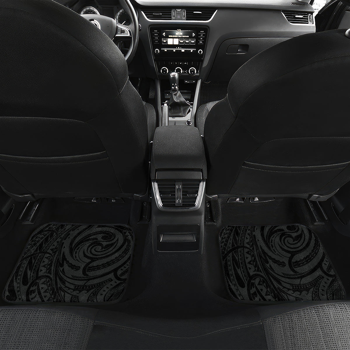 Happy Father's Day Car Mats I Love You Dad Polynesian Style LT05 Set 2pcs - Back Black - Polynesian Pride
