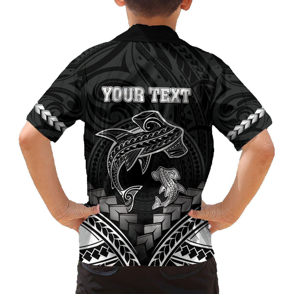 Personalised Happy Father's Day Family Matching Off Shoulder Short Dress and Hawaiian Shirt I Love You Dad Polynesian Style LT05 - Polynesian Pride