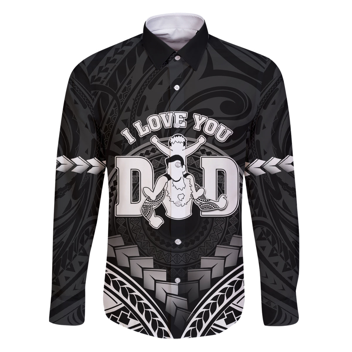 Personalised Happy Father's Day Family Matching Puletasi and Hawaiian Shirt I Love You Dad Polynesian Style