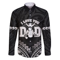 Personalised Happy Father's Day Family Matching Tank Maxi Dress and Hawaiian Shirt I Love You Dad Polynesian Style