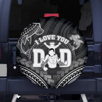 Happy Father's Day Spare Tire Cover I Love You Dad Polynesian Style LT05 - Polynesian Pride