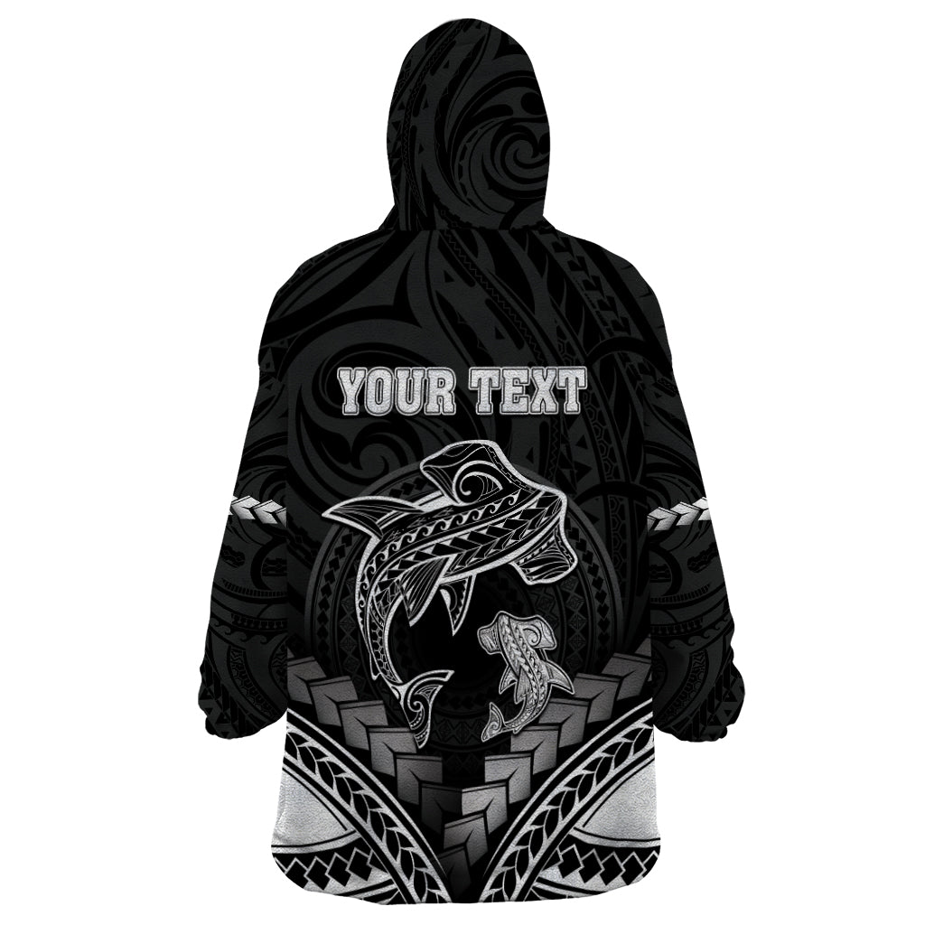 Personalised Happy Father's Day Wearable Blanket Hoodie I Love You Dad Polynesian Style LT05 - Polynesian Pride