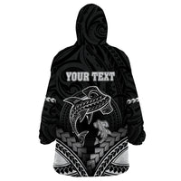 Personalised Happy Father's Day Wearable Blanket Hoodie I Love You Dad Polynesian Style LT05 - Polynesian Pride