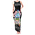 Guam Chamorro Tank Maxi Dress Tribal Latte Stone With Dolphins Black