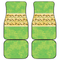 Hawaii Humuhumu Fish Maile Pikake Lei Car Mats Tribal Tapa Green Version