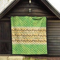 Hawaii Humuhumu Fish Maile Pikake Lei Quilt Tribal Tapa Green Version