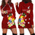 Personalized Tonga Hoodie Dress Coat Of Arms Plumeria With Ngatu Pattern LT05 - Polynesian Pride