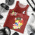 Personalized Tonga Men Tank Top Coat Of Arms Plumeria With Ngatu Pattern LT05 Red - Polynesian Pride