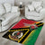 Happy Vanuatu Constitution Day Area Rug Flag Style With Sand Drawing Pattern