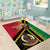 Happy Vanuatu Constitution Day Area Rug Flag Style With Sand Drawing Pattern