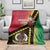 Happy Vanuatu Constitution Day Blanket Flag Style With Sand Drawing Pattern