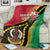 Happy Vanuatu Constitution Day Blanket Flag Style With Sand Drawing Pattern