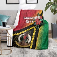 Happy Vanuatu Constitution Day Blanket Flag Style With Sand Drawing Pattern LT05 - Polynesian Pride