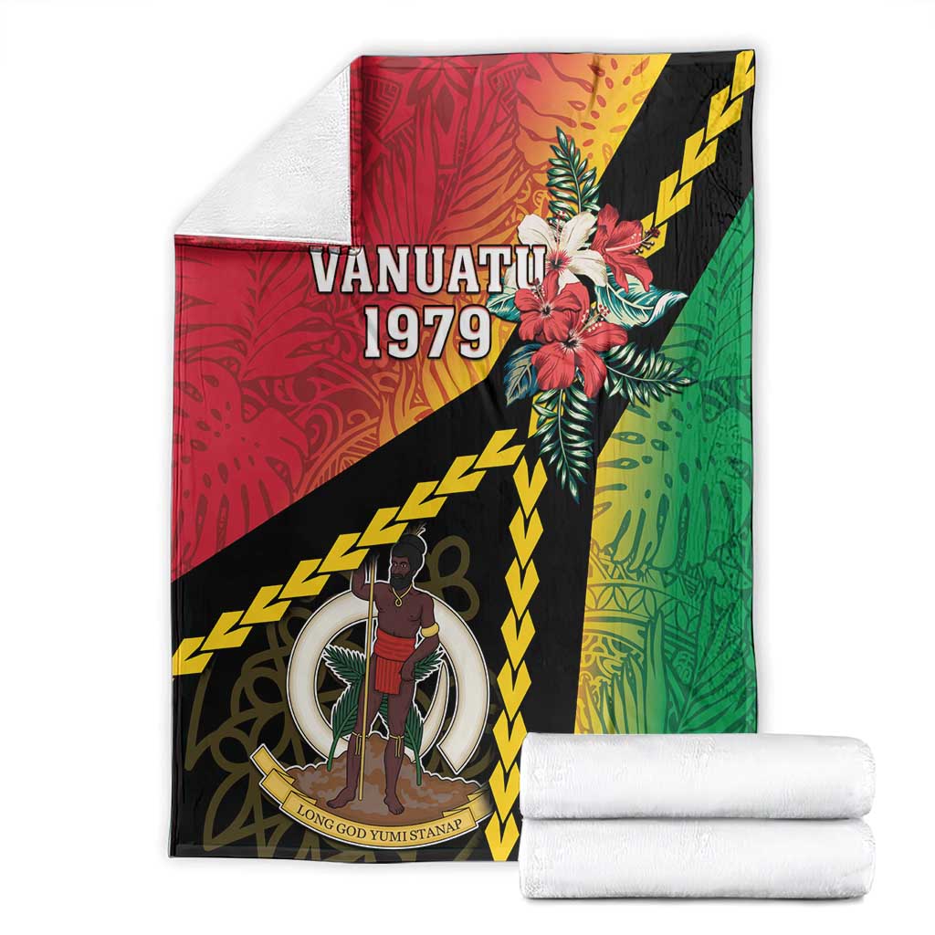 Happy Vanuatu Constitution Day Blanket Flag Style With Sand Drawing Pattern LT05 - Polynesian Pride