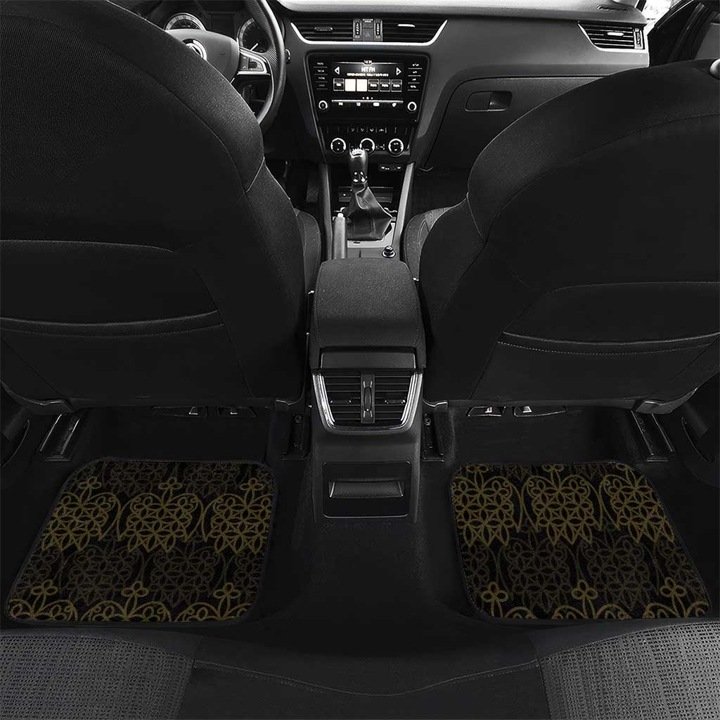 Happy Vanuatu Constitution Day Car Mats Flag Style With Sand Drawing Pattern LT05 Set 2pcs - Back Red - Polynesian Pride