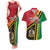 Happy Vanuatu Constitution Day Couples Matching Tank Maxi Dress and Hawaiian Shirt Flag Style With Sand Drawing Pattern