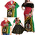 Happy Vanuatu Constitution Day Family Matching Off Shoulder Maxi Dress and Hawaiian Shirt Flag Style With Sand Drawing Pattern