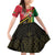 Happy Vanuatu Constitution Day Family Matching Off Shoulder Short Dress and Hawaiian Shirt Flag Style With Sand Drawing Pattern