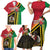 Happy Vanuatu Constitution Day Family Matching Short Sleeve Bodycon Dress and Hawaiian Shirt Flag Style With Sand Drawing Pattern