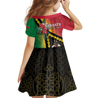 Happy Vanuatu Constitution Day Family Matching Tank Maxi Dress and Hawaiian Shirt Flag Style With Sand Drawing Pattern LT05 - Polynesian Pride