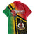 Happy Vanuatu Constitution Day Family Matching Tank Maxi Dress and Hawaiian Shirt Flag Style With Sand Drawing Pattern