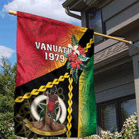 Happy Vanuatu Constitution Day Garden Flag Flag Style With Sand Drawing Pattern LT05 - Polynesian Pride