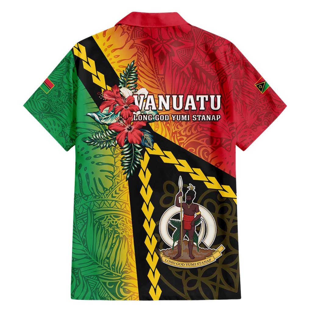 Happy Vanuatu Constitution Day Hawaiian Shirt Flag Style With Sand Drawing Pattern LT05 - Polynesian Pride