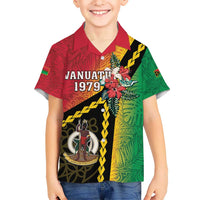 Happy Vanuatu Constitution Day Hawaiian Shirt Flag Style With Sand Drawing Pattern LT05 - Polynesian Pride