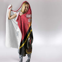 Happy Vanuatu Constitution Day Hooded Blanket Flag Style With Sand Drawing Pattern LT05 - Polynesian Pride