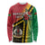 Happy Vanuatu Constitution Day Long Sleeve Shirt Flag Style With Sand Drawing Pattern