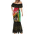 Happy Vanuatu Constitution Day Mermaid Dress Flag Style With Sand Drawing Pattern