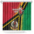 Happy Vanuatu Constitution Day Shower Curtain Flag Style With Sand Drawing Pattern