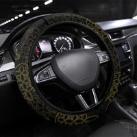 Happy Vanuatu Constitution Day Steering Wheel Cover Flag Style With Sand Drawing Pattern LT05 Universal Fit Red - Polynesian Pride