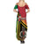 Happy Vanuatu Constitution Day Summer Maxi Dress Flag Style With Sand Drawing Pattern