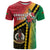 Happy Vanuatu Constitution Day T Shirt Flag Style With Sand Drawing Pattern