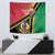 Happy Vanuatu Constitution Day Tapestry Flag Style With Sand Drawing Pattern